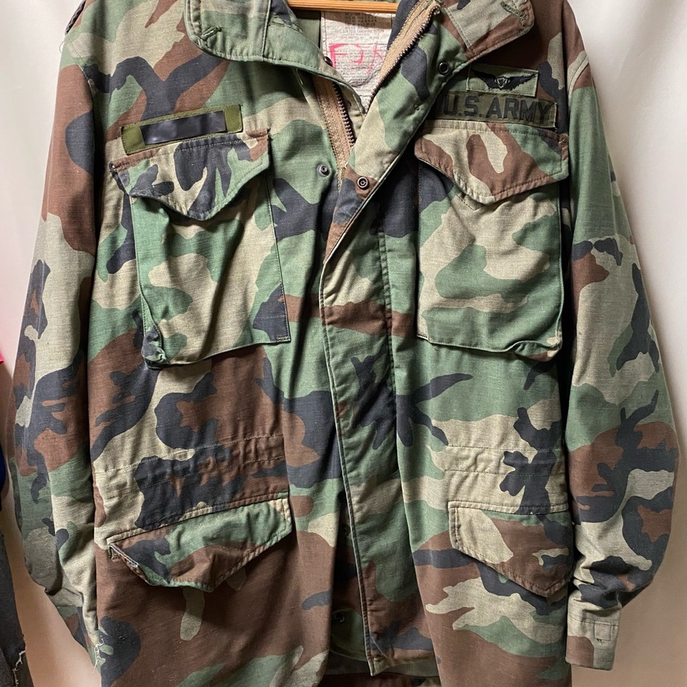 Army, fatigue, camouflage, original jacket. Size: medium long, see photos.
